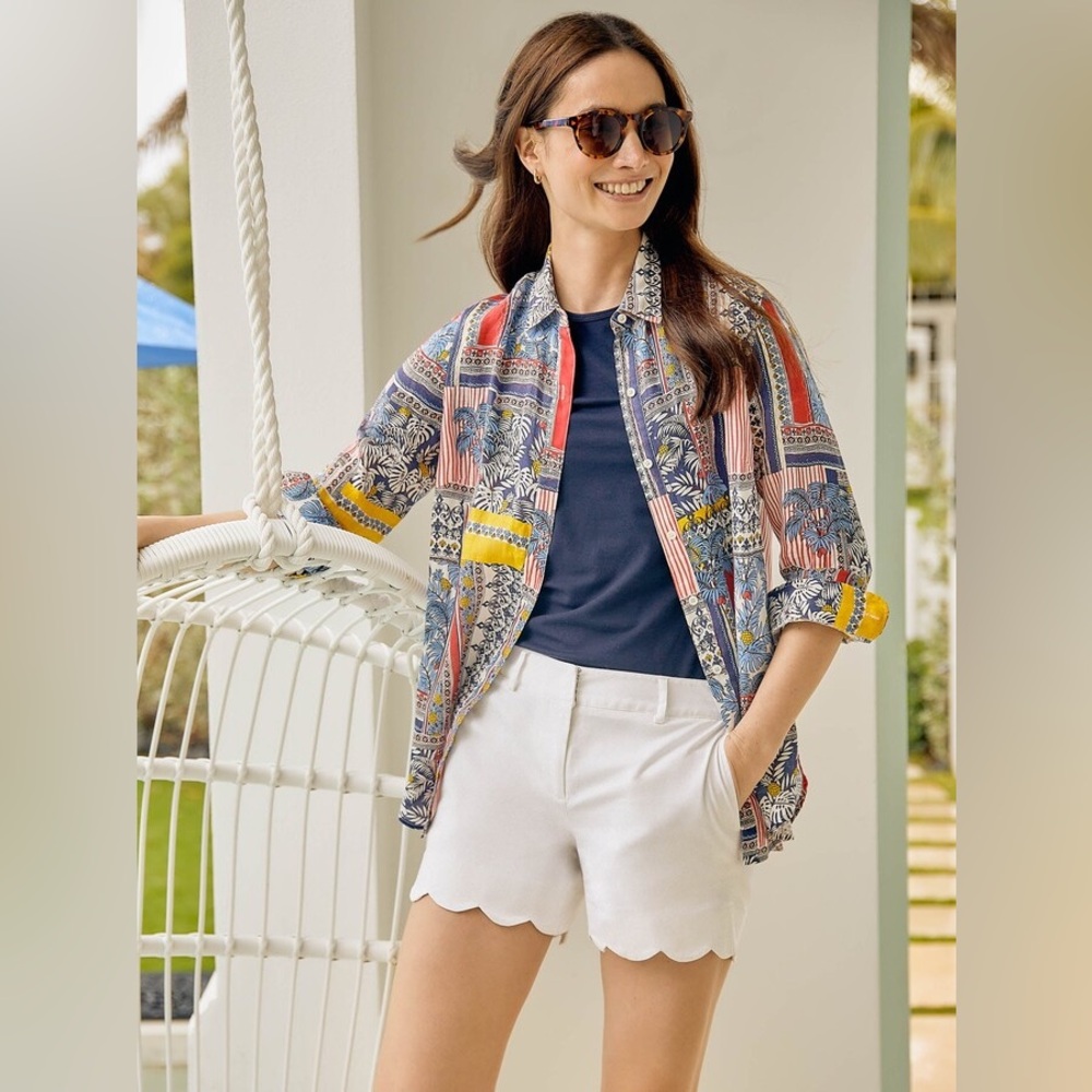 Printed Button-Down Shirt - Multicolor